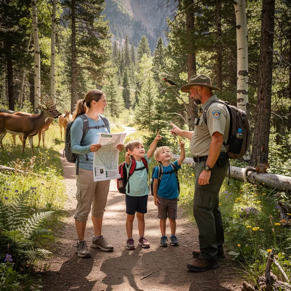 Rodzina w restauracji, korzystająca z dostępnych opcji dla osób z ograniczeniami ruchowymi.