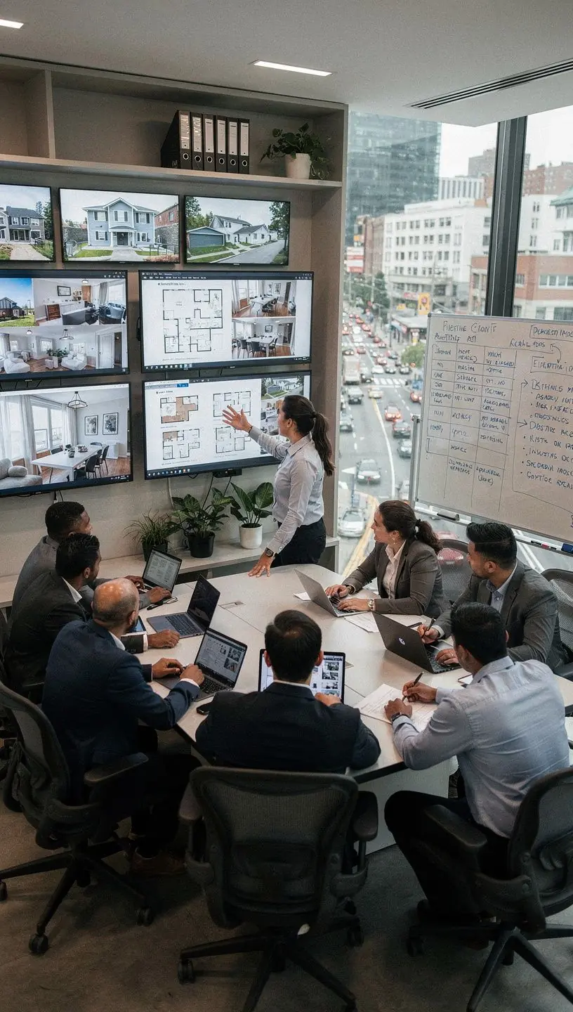 Wnętrze nowoczesnego mieszkania z jasnymi ścianami i wygodnymi meblami.