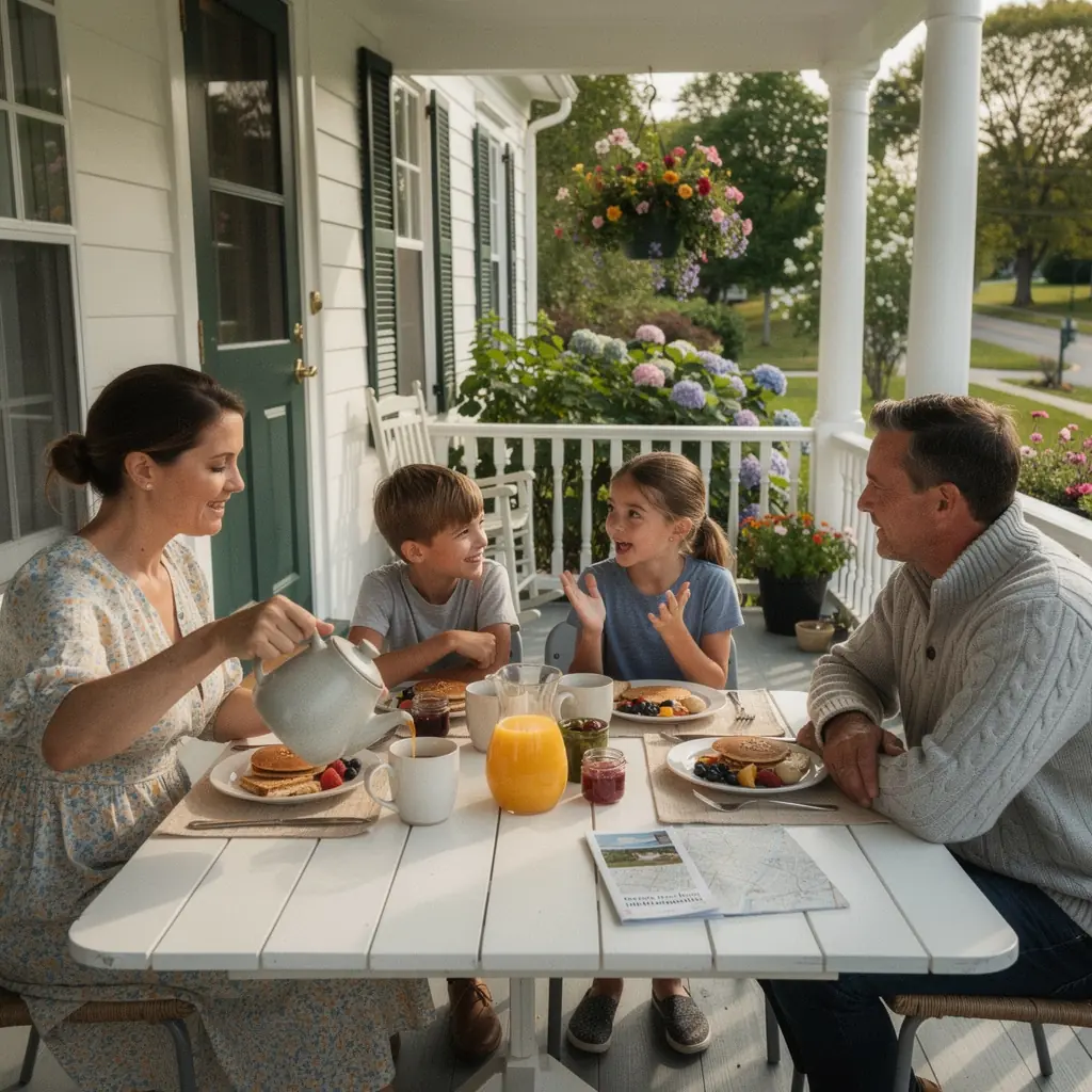 Dzieci bawiące się na plaży, korzystające z dostępnych udogodnień dla rodzin.