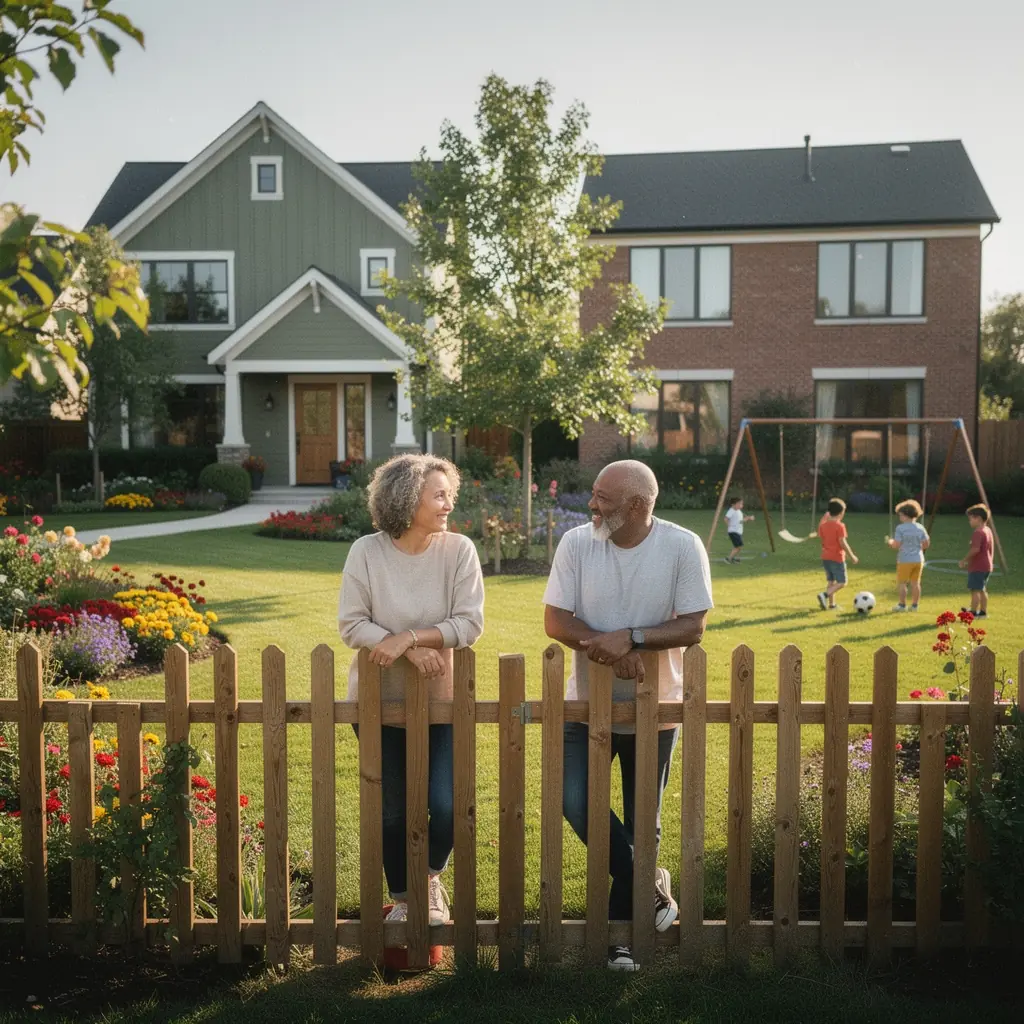 Klientka rozmawiająca z agentem nieruchomości o możliwościach zakupu domu.