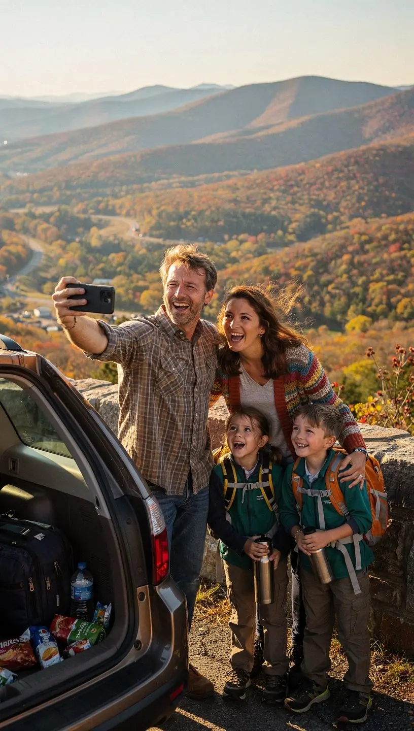 Rodzina korzystająca z udogodnień dla osób z niepełnosprawnościami w obiekcie turystycznym.